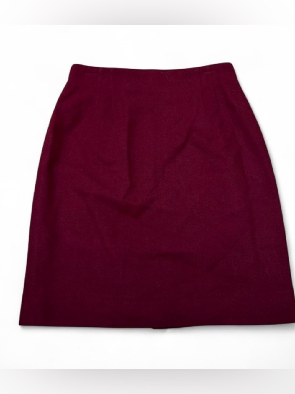 Jones New York 100% Wool Red Knee-Length Pencil Skirt